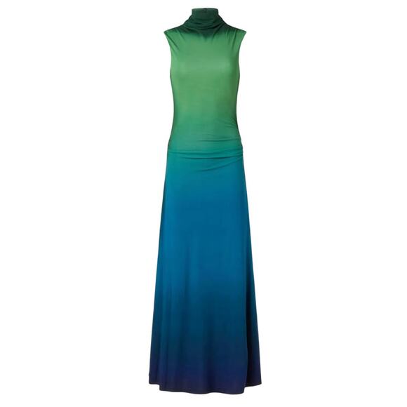 Simkhai Aldina Ombre Midi Dress in Blue/Green, Size M/US 8-10 - Picture 1 of 10